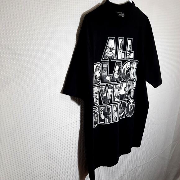 Flying Horse 3XL All Black Everything Tee Afrocentric Graphic Statement Shirt - Picture 3 of 6